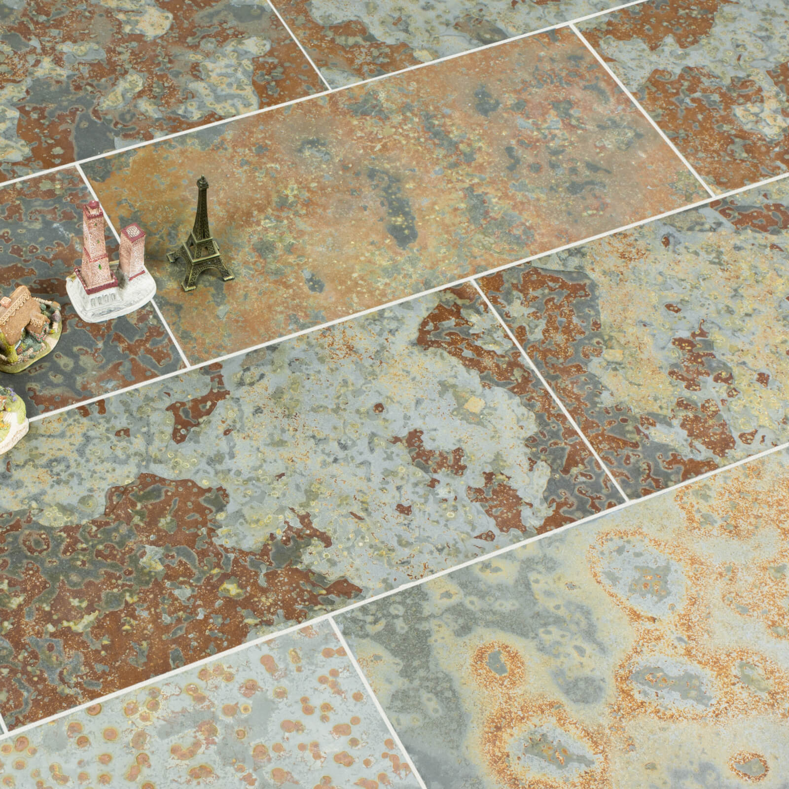 Brazilian Multicolour Slate Tile - Riven Brazilian Multicolour Slate Tile - Riven