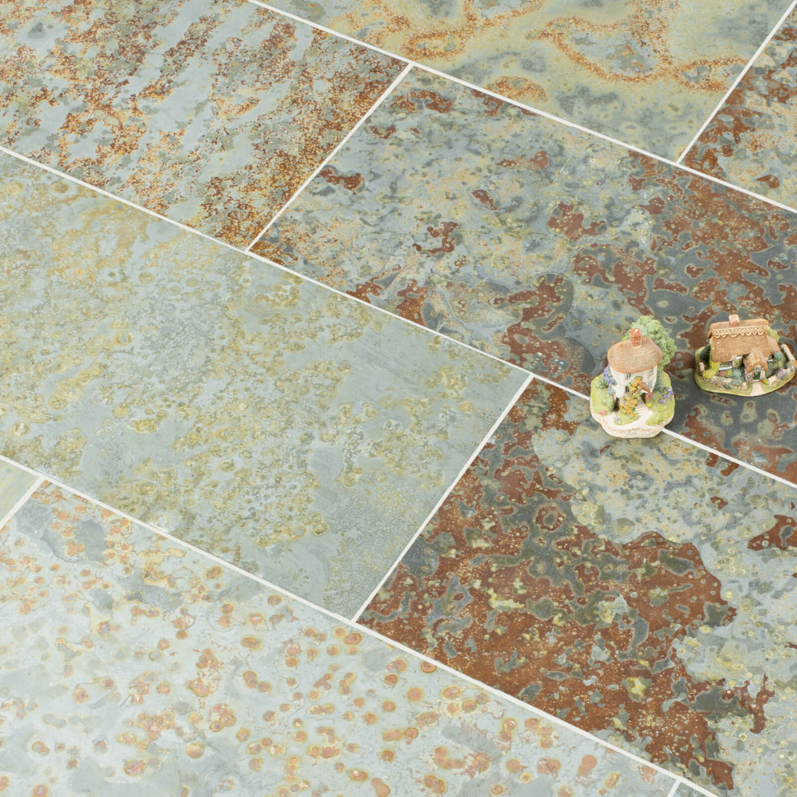 Brazilian Multicolour Slate Tile - Riven Brazilian Multicolour Slate Tile - Riven