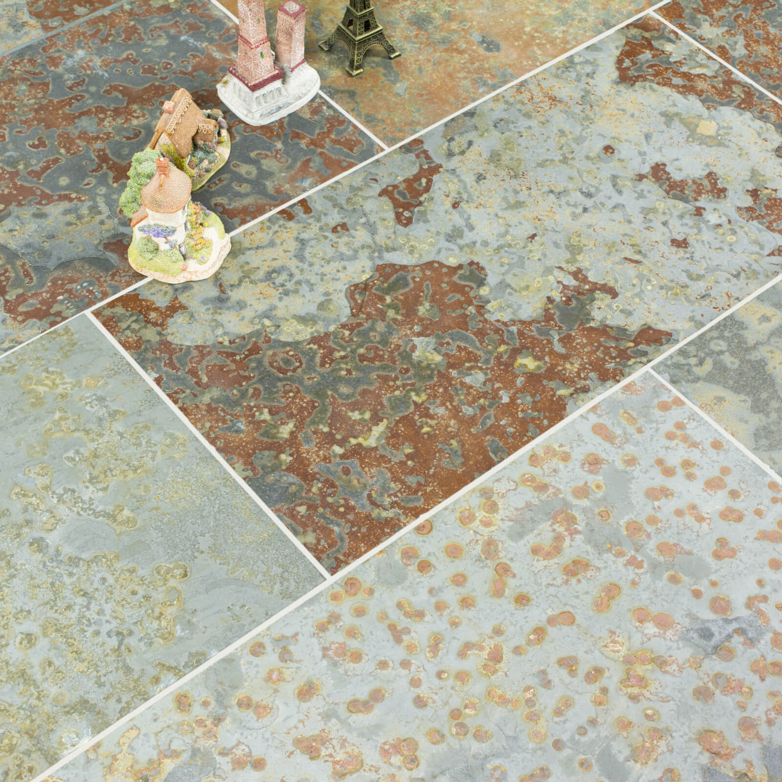 Brazilian Multicolour Slate Tile - Riven Brazilian Multicolour Slate Tile - Riven