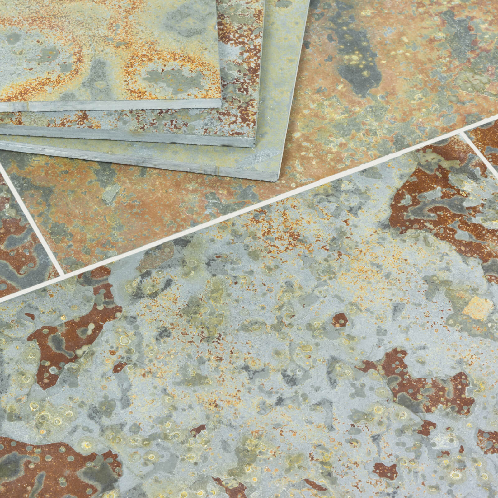 Brazilian Multicolour Slate Tile - Riven Brazilian Multicolour Slate Tile - Riven