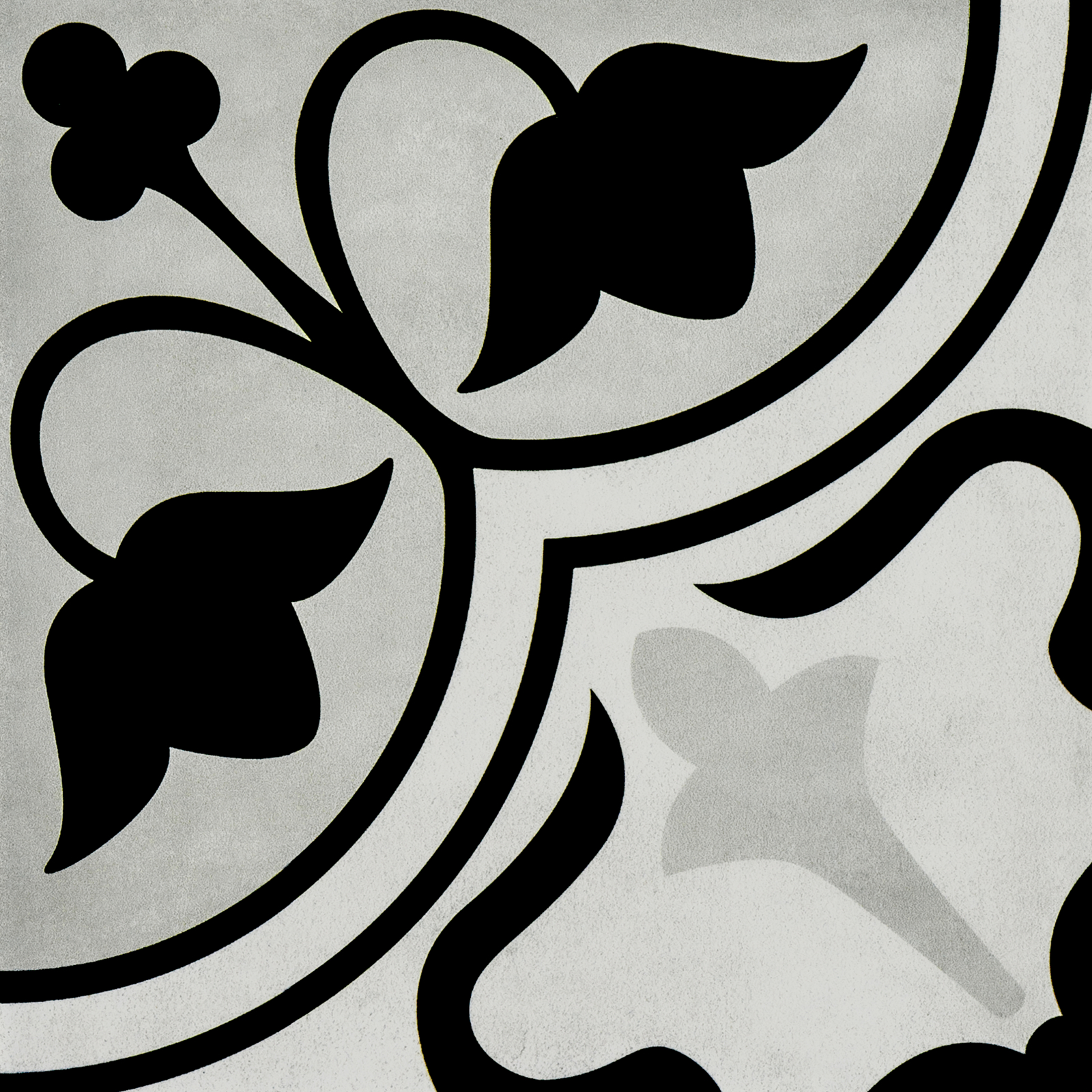 London Grey Flora Porcelain Tile-Patterned London Grey Flora Porcelain Tile-Patterned