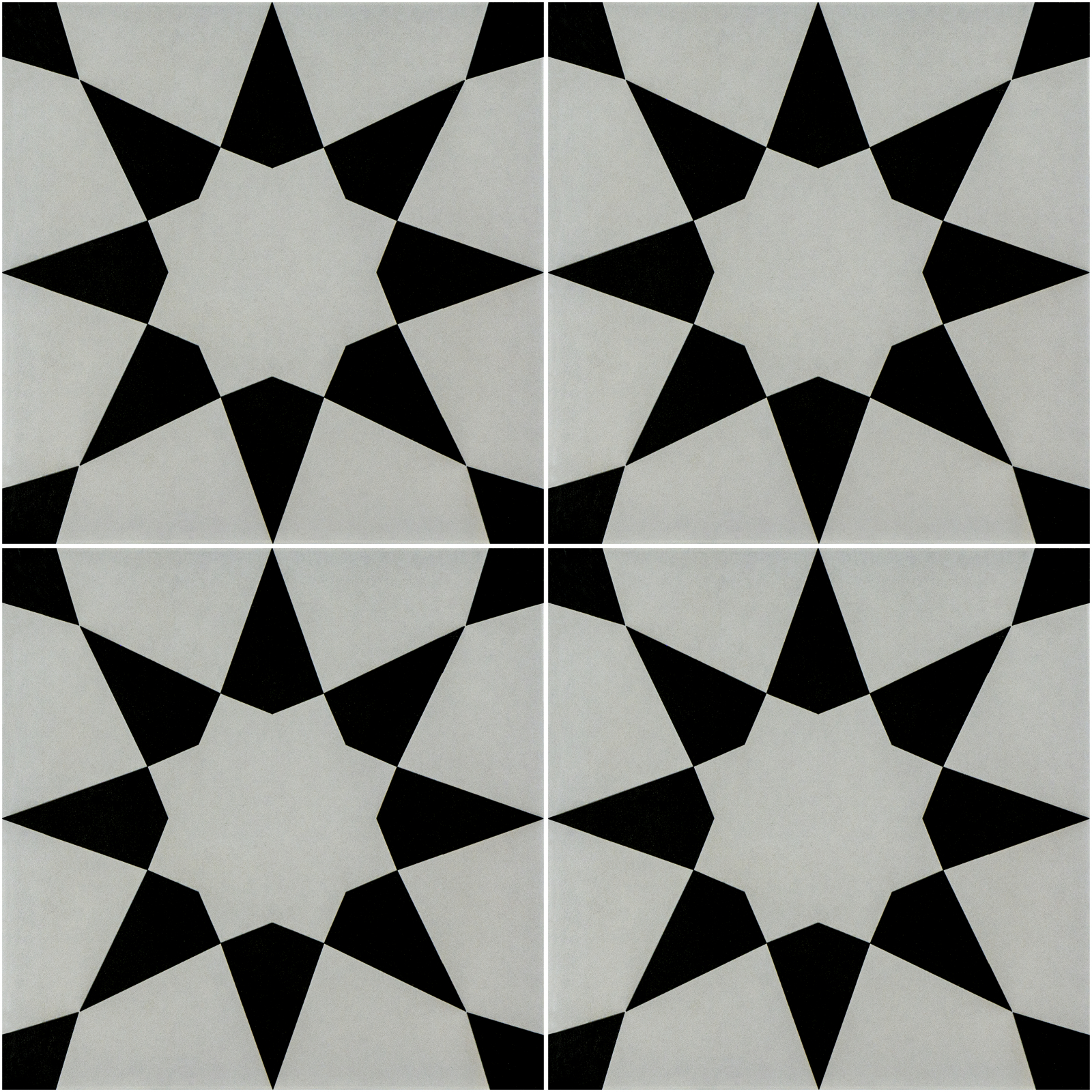 London Mono Star Porcelain Tile-Patterned London Mono Star Porcelain Tile-Patterned
