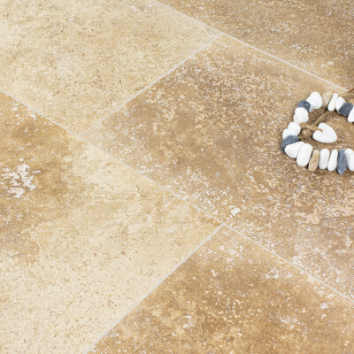 Noce Brown Travertine Tile - Filled & Honed