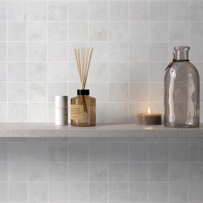 Caria White Marble Mosaic Tile-Tumbled Caria White Marble Mosaic Tile-Tumbled