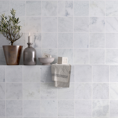 Caria White Marble Tile-Tumbled Caria White Marble Tile-Tumbled