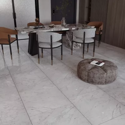 Carrara Classic Polished Porcelain Tile - Polished Carrara Classic Polished Porcelain Tile - Polished