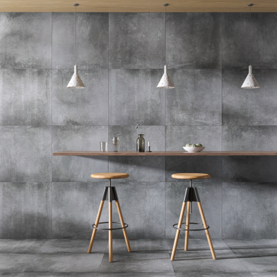 Concrete Black Matt Porcelain Tile-Colourbody with Rectified Edge Concrete Black Matt Porcelain Tile-Colourbody with Rectified Edge