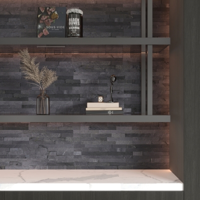 Imperial Black Slate Cladding Tile - Riven Imperial Black Slate Cladding Tile - Riven