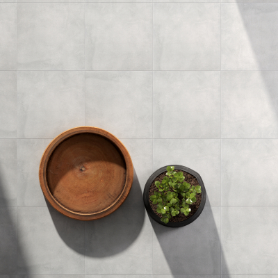 London Grey Matt Porcelain Tile-Natural Edge