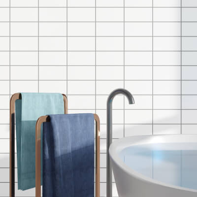 Metro White Matt Ceramic Wall Tile-Flat Metro White Matt Ceramic Wall Tile-Flat