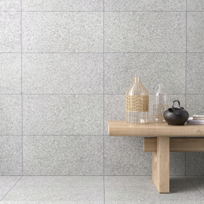 Motion Grey Terrazzo Effect Matt Porcelain Tile-Rectified Edge Motion Grey Terrazzo Effect Matt Porcelain Tile-Rectified Edge