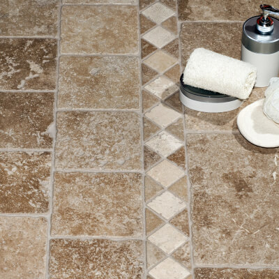 Noce Brown Travertine Tile-Tumbled