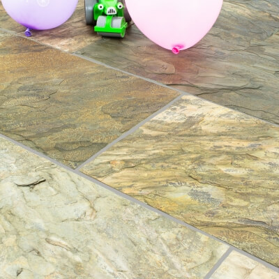 Rust Multicolour Slate Tile - Riven