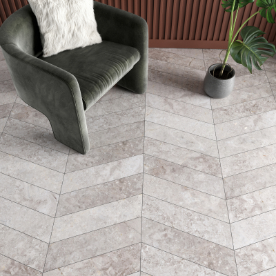 Silver Luna Chevron Marble Tile-Honed Silver Luna Chevron Marble Tile-Honed